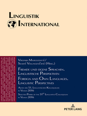 cover image of Fremde und eigene Sprachen. Linguistische Perspektiven / Foreign and Own Languages. Linguistic Perspectives
